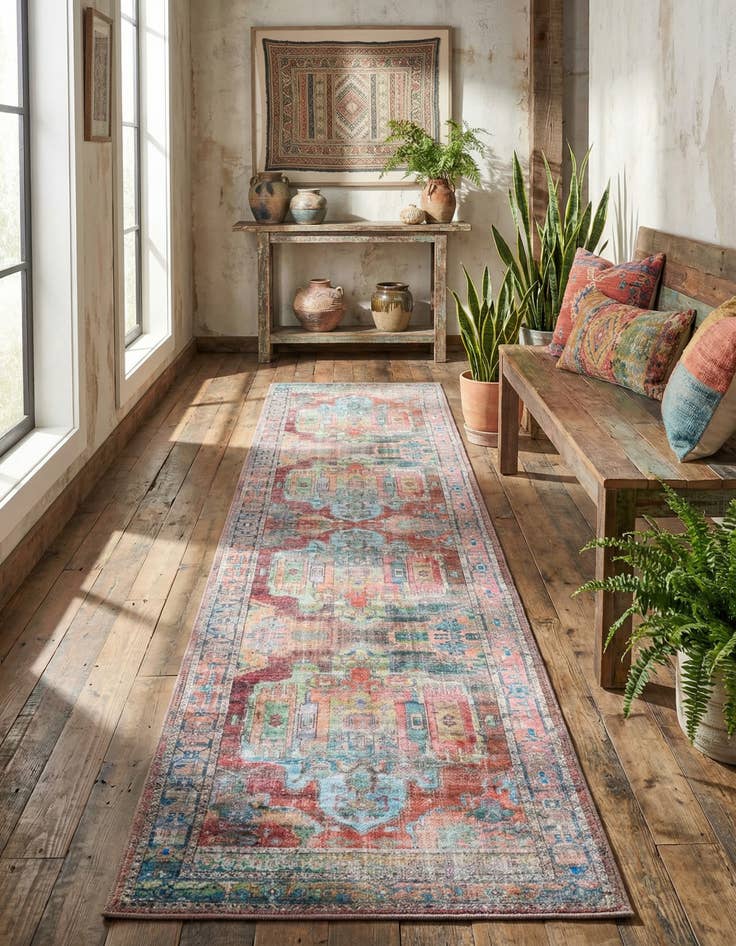 Detail image of 2' x 10' Washable Maahru Runner Rug