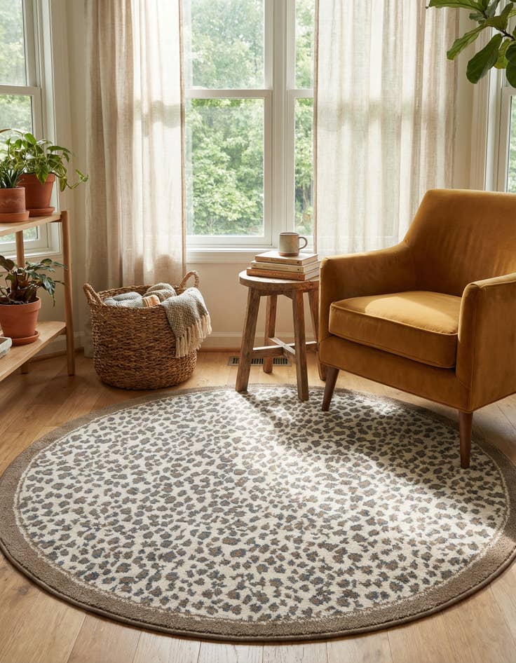 Detail image of 5' x 5' Safari Round Rug