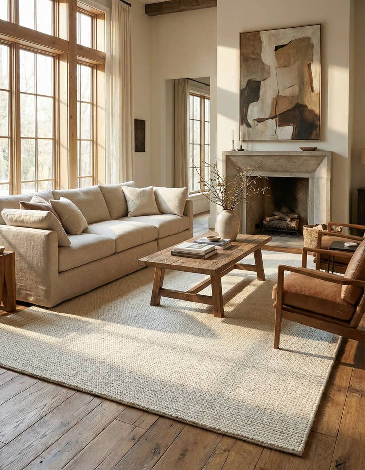 Detail image of 10' x 14' 1  Hand Woven Lana New Zealand Wool Rug