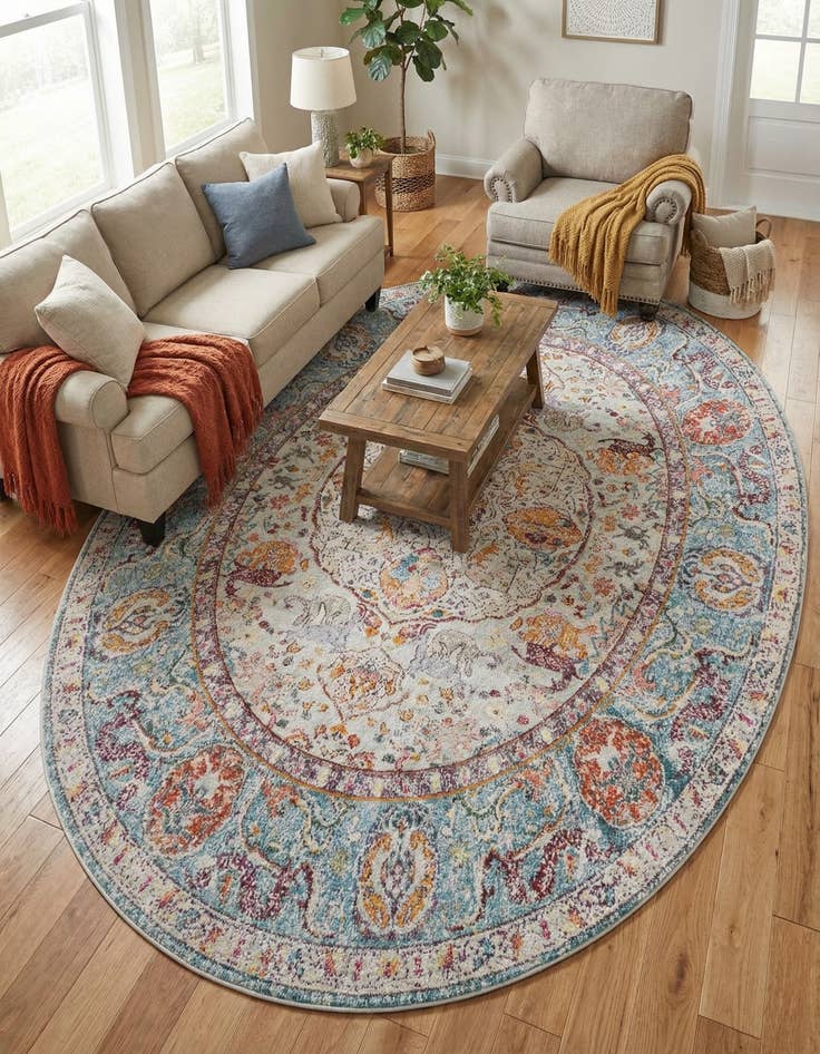 Detail image of 7' 10 x 10' Santiago Oval Rug