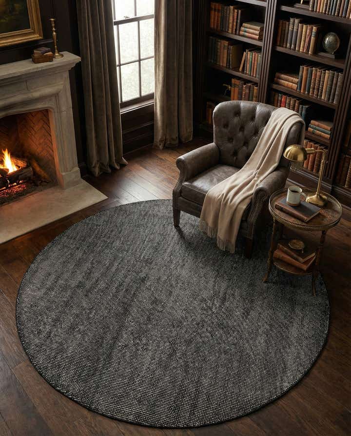 6' 1 x 6' 1 Hand Woven Jill Zarin English Manor Wool Round Rug