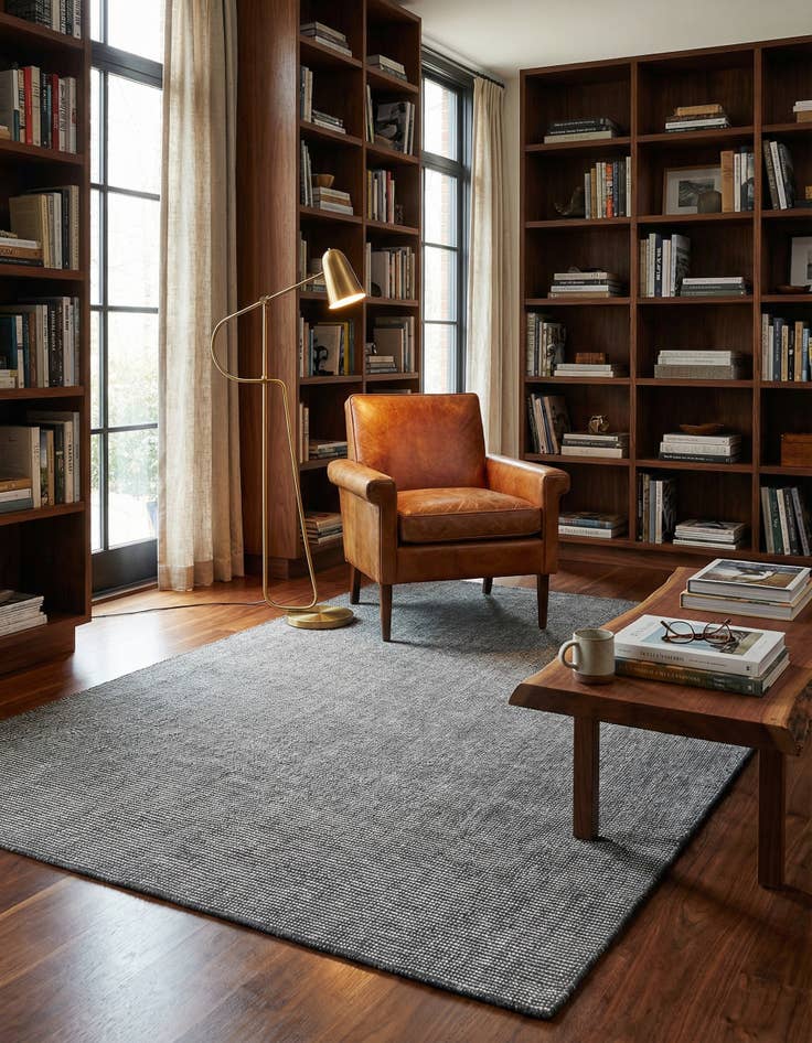 Detail image of 5' 1 x 8'  Hand Woven Jill Zarin English Manor Farmhouse Wool Rug