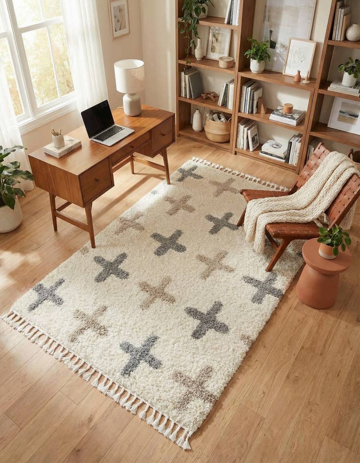 Detail image of 5' x 8' Athena Shag Rug