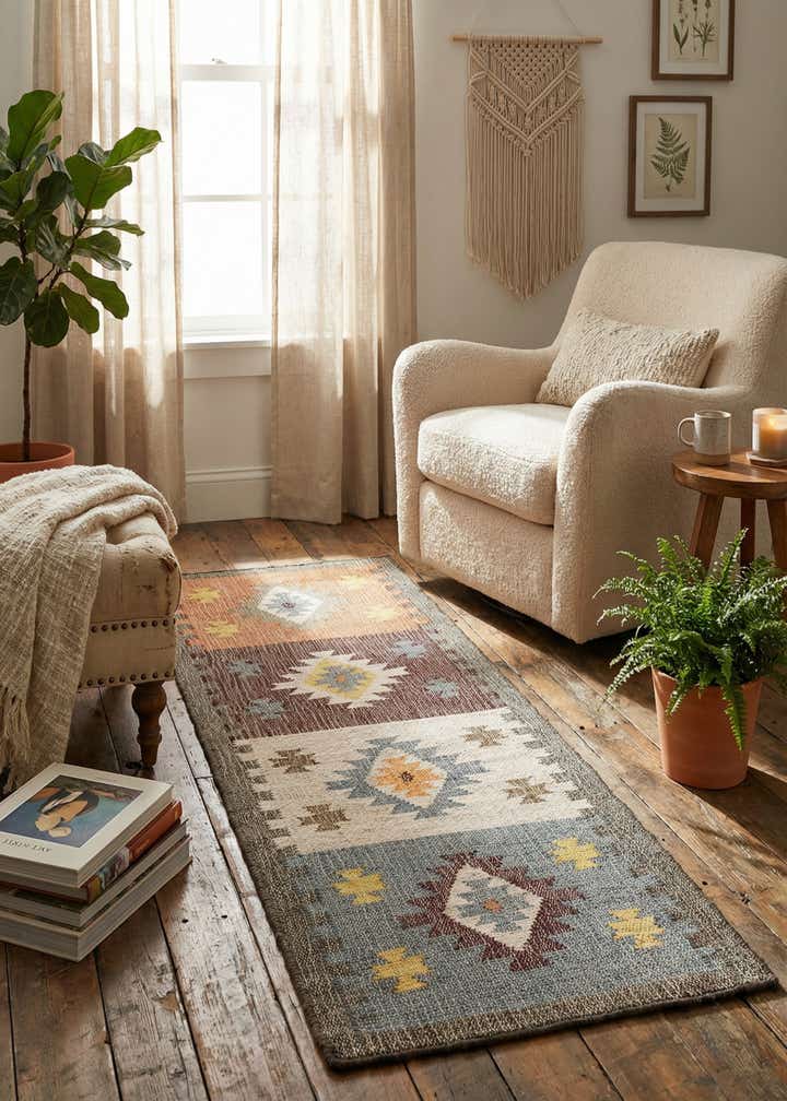 2' x 6' 1 Hand Woven Kala Handwoven Jute Runner Rug