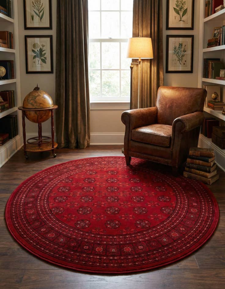 Detail image of 6' 1 x 6' 1 Bokhara Round Rug