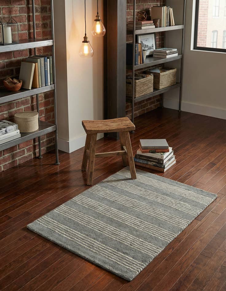 Detail image of 2' 2 x 3' 1 Jill Zarin Striped Wool Rug