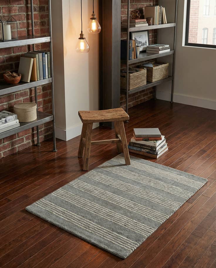 Detail image of 2' 2 x 3' 1 Jill Zarin Striped Wool Rug