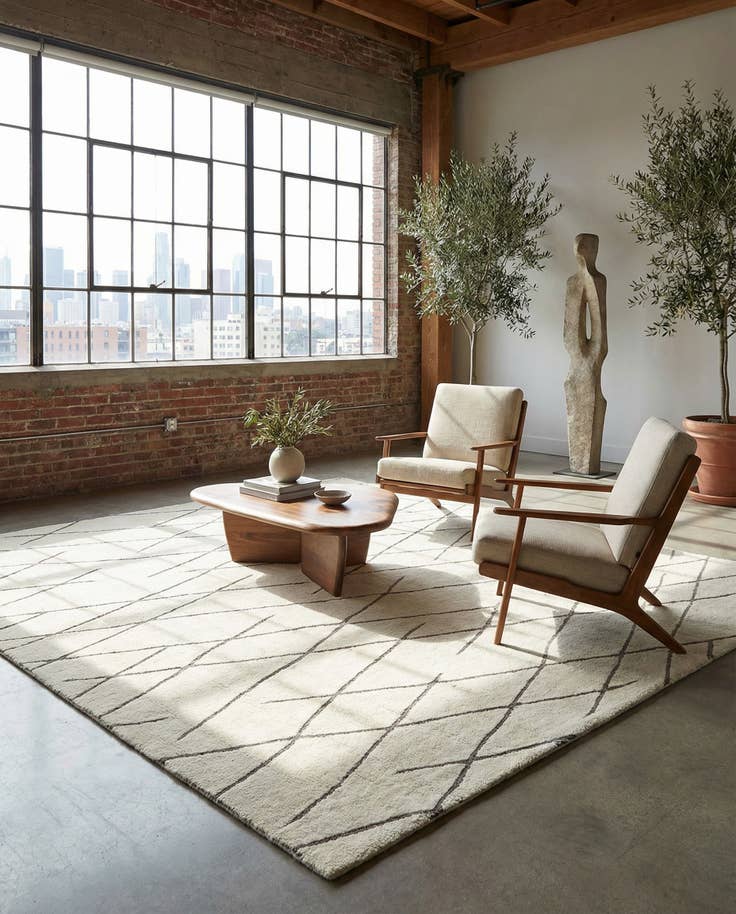 Detail image of 12' x 12' Atlas Moroccan Wool Square Rug