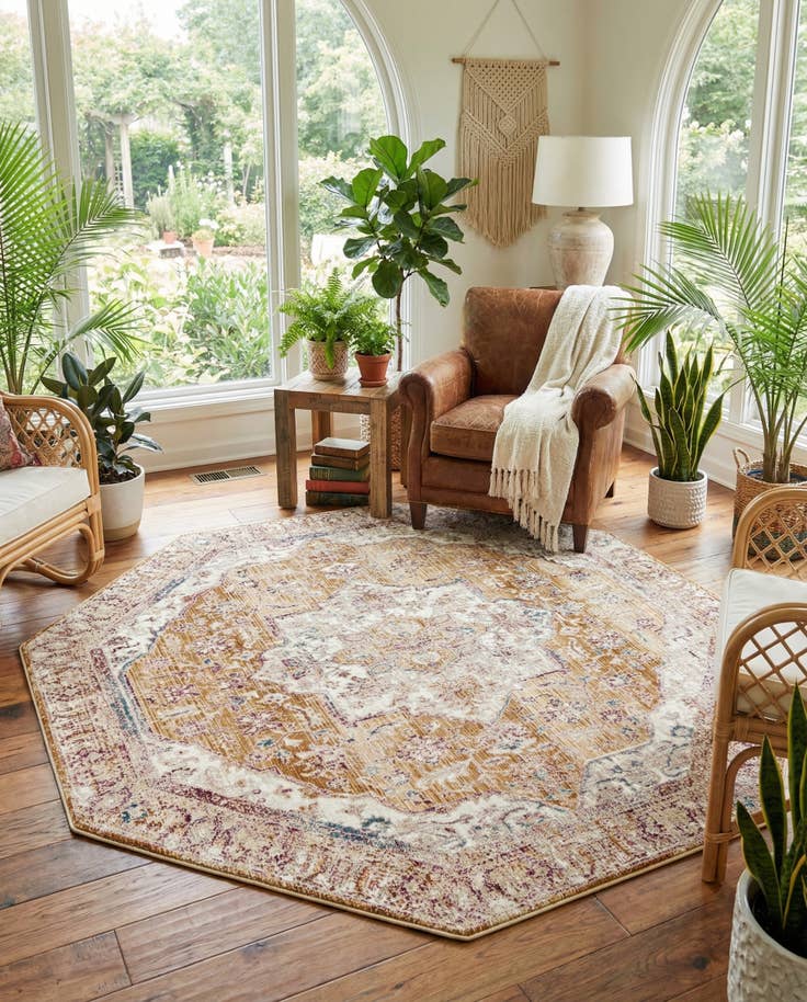 Detail image of 7' 10 x 7' 10 Deepa Octagon Rug