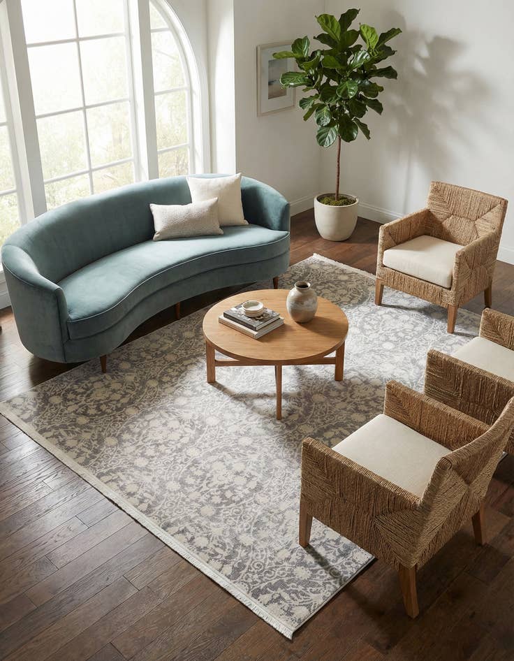 Detail image of  8' x 8' Modern Classical Square Rug