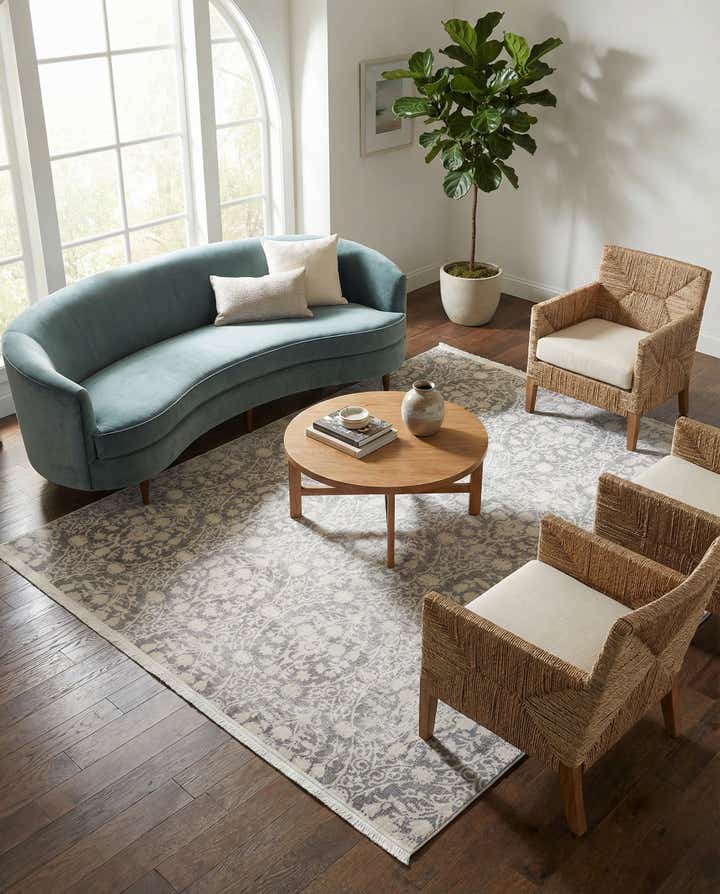 8' x 8' Modern Classical Square Rug