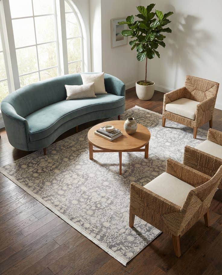 Detail image of 8' x 8' Modern Classical Square Rug