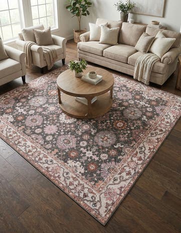 7' 10 x 7' 10 Washable Timeless Square Rug
