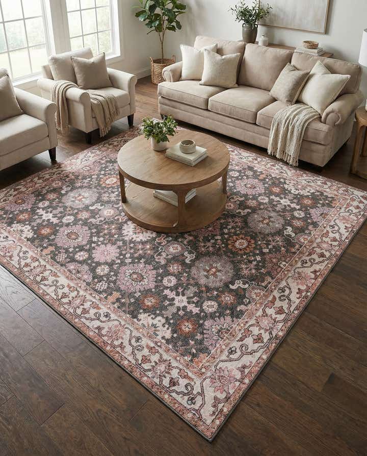 7' 10 x 7' 10 Washable Timeless Square Rug