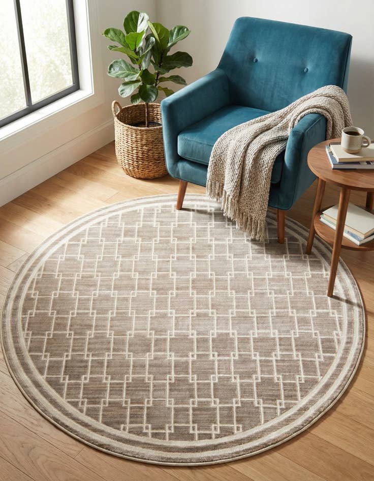 Detail image of Jill Zarin 5' x 5' Metropolitan Uptown Round Rug