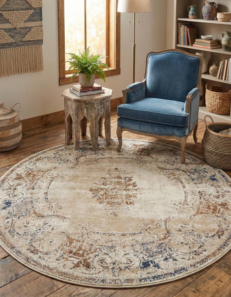 Detail image of 5' 3 x 5' 3 Villa Round Rug