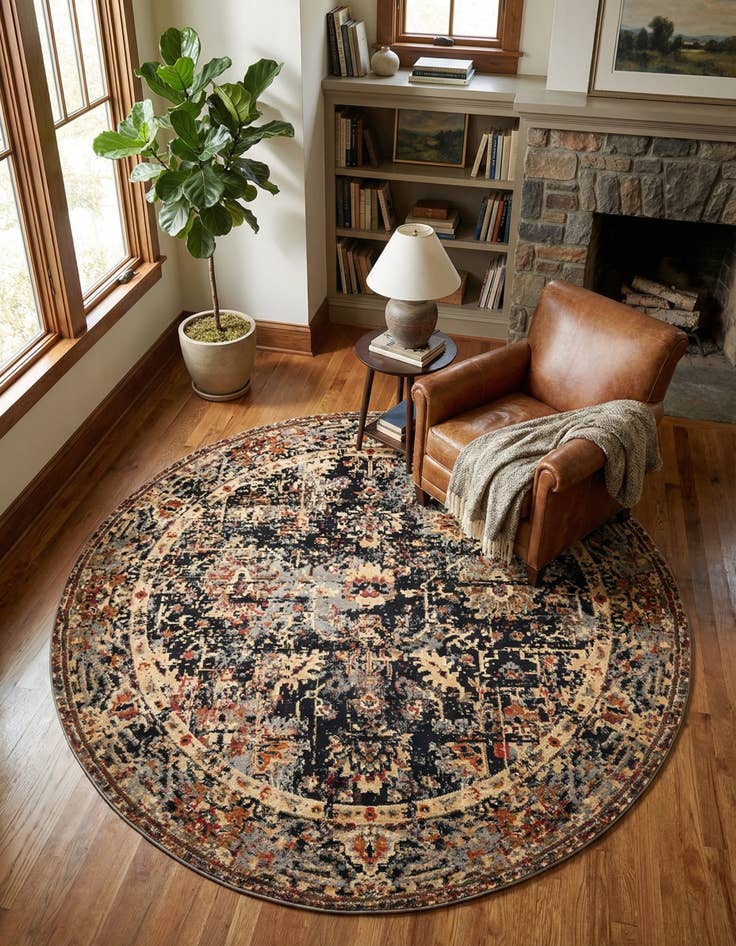 Detail image of 7' x 7' Saturn Round Rug