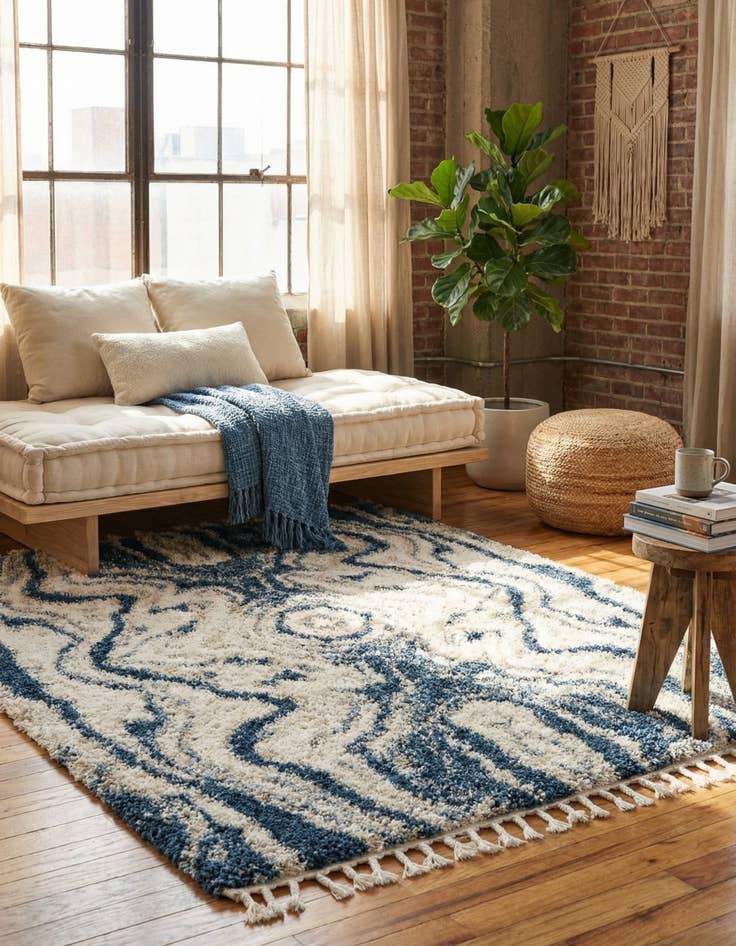 Detail image of 5' x 8' Athena Shag Rug