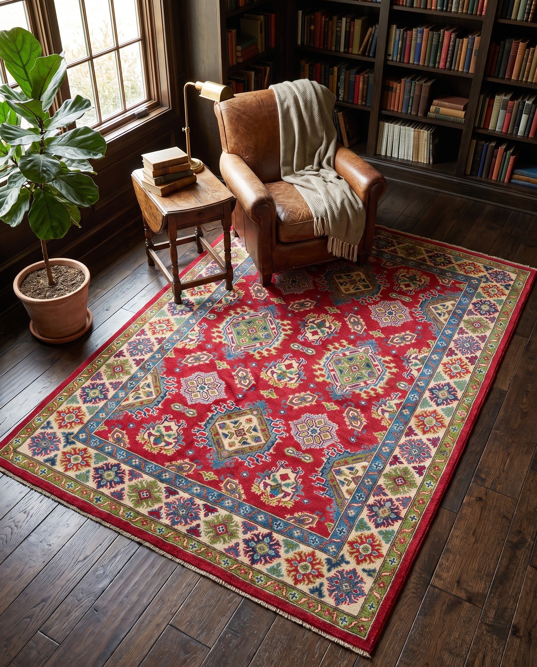 Detail image 3 of 10: 5' x 7' 1 Hand Knotted Kazak Rug