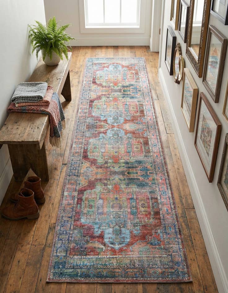 Detail image of 2' 7 x 12'  Washable Maahru Runner Rug