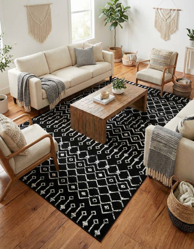 Detail image of 6' x 9' Kasbah Trellis Rug