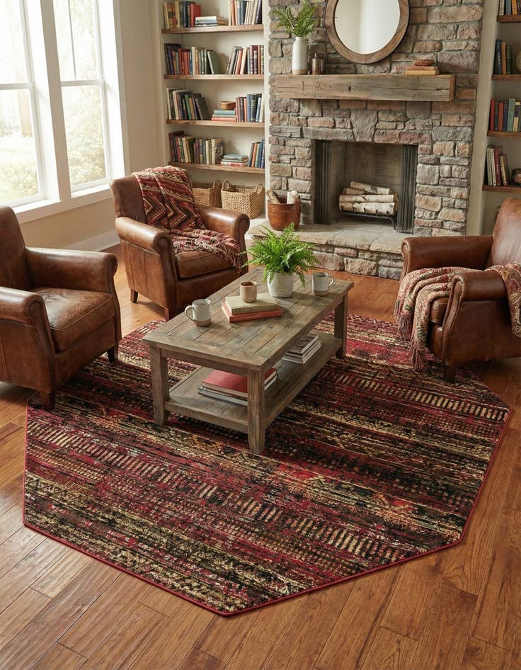 Detail image of 7' 10 x 7' 10 Saturn Octagon Rug