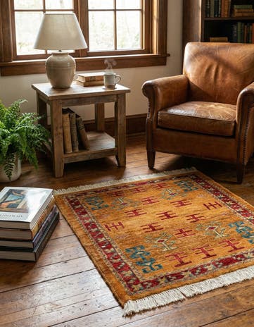 2' 8 x 3' Hand Knotted Ziegler Wool Square Rug