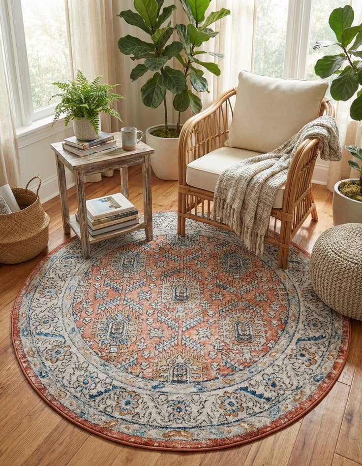 Detail image of 5' 3 x 5' 3 Nyla Round Rug
