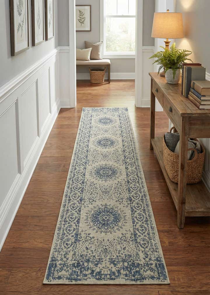 2' 7 x 10' Easy-Clean Traditional Indoor / Outdoor Runner Rug