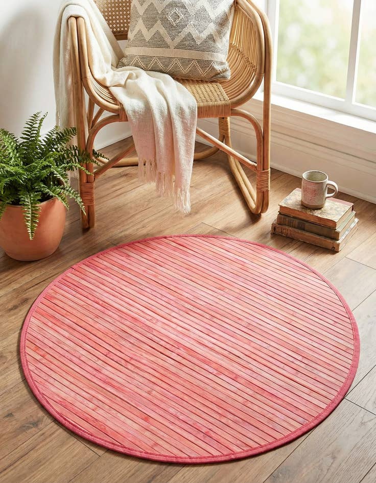Detail image of 3' 3 x 3' 3 Bamboo Round Rug