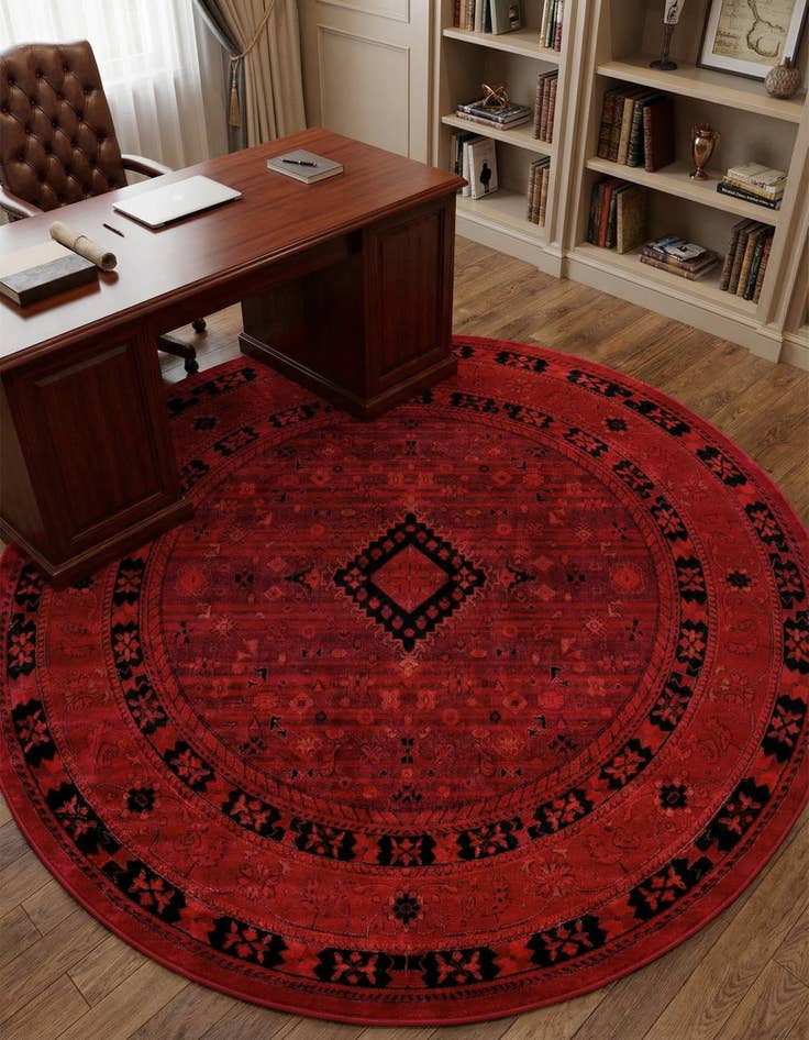 Detail image of 7' 10 x 7' 10 Bokhara Round Rug