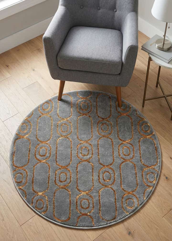 3' x 3' Vogue Geo Round Rug