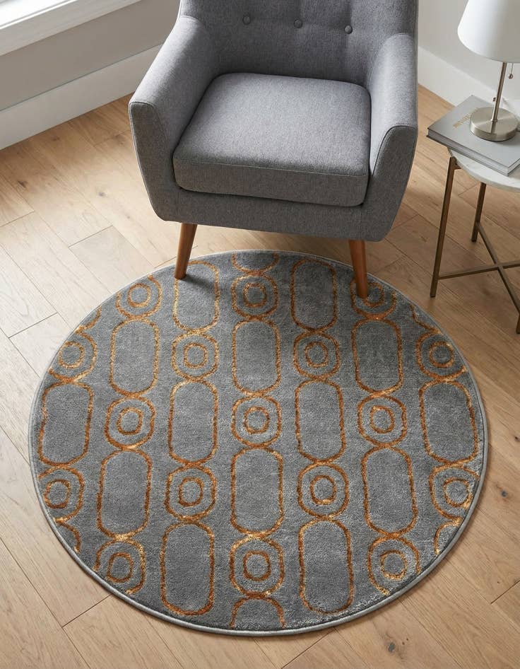 Detail image of 3' x 3' Vogue Geo Round Rug