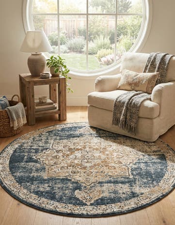 5' 3 x 5' 3 Eliza Round Rug