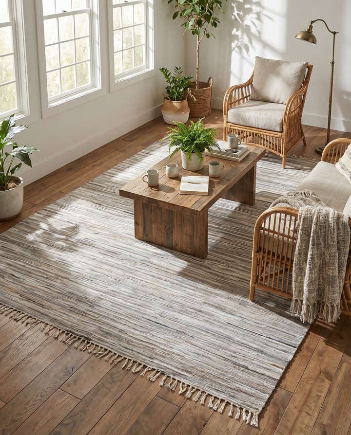 9' x 12' Hand Woven Chindi Cotton Rug