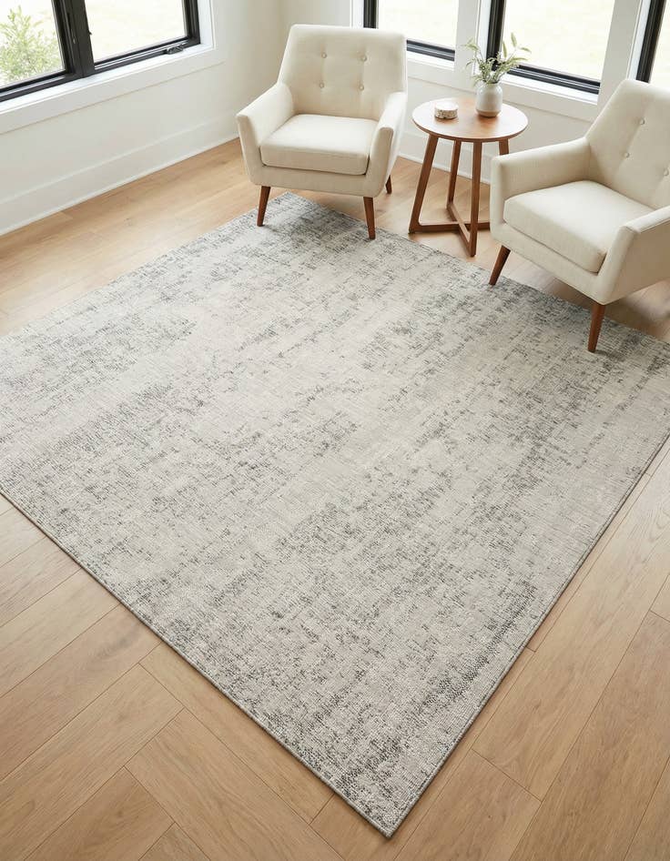 Detail image of 6' x 6' Easy-Clean Modern Indoor / Outdoor Square Rug