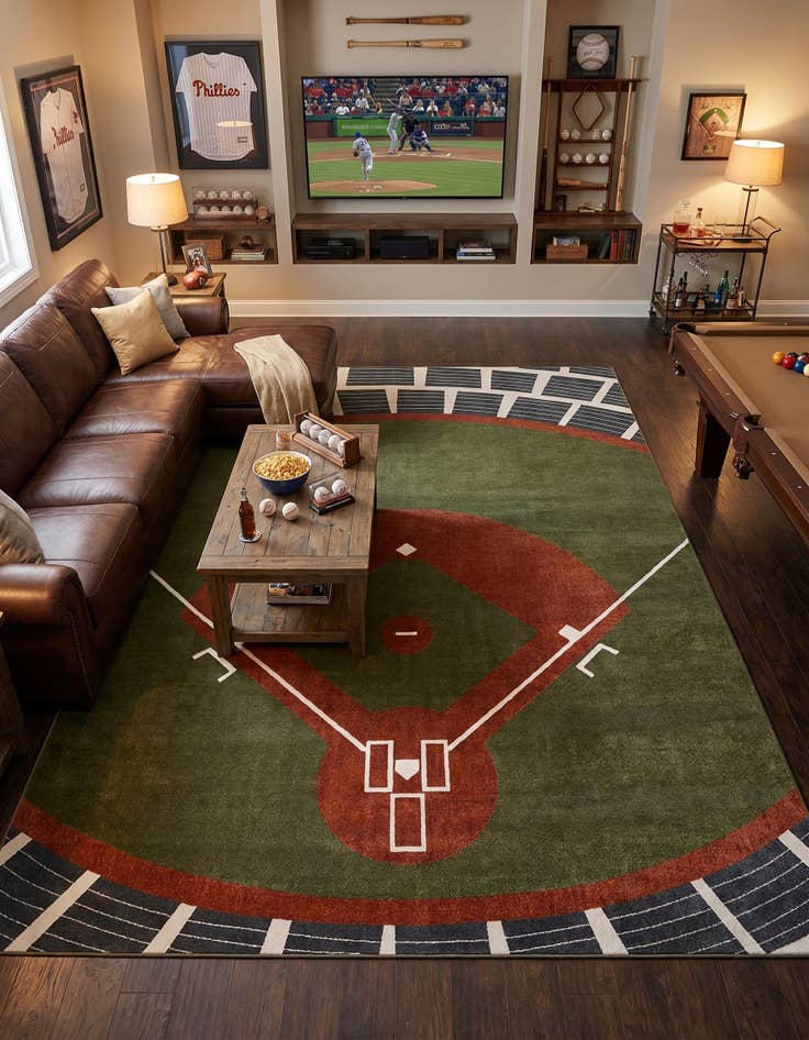 Detail image of 9' x 12' Sports Washable Rug