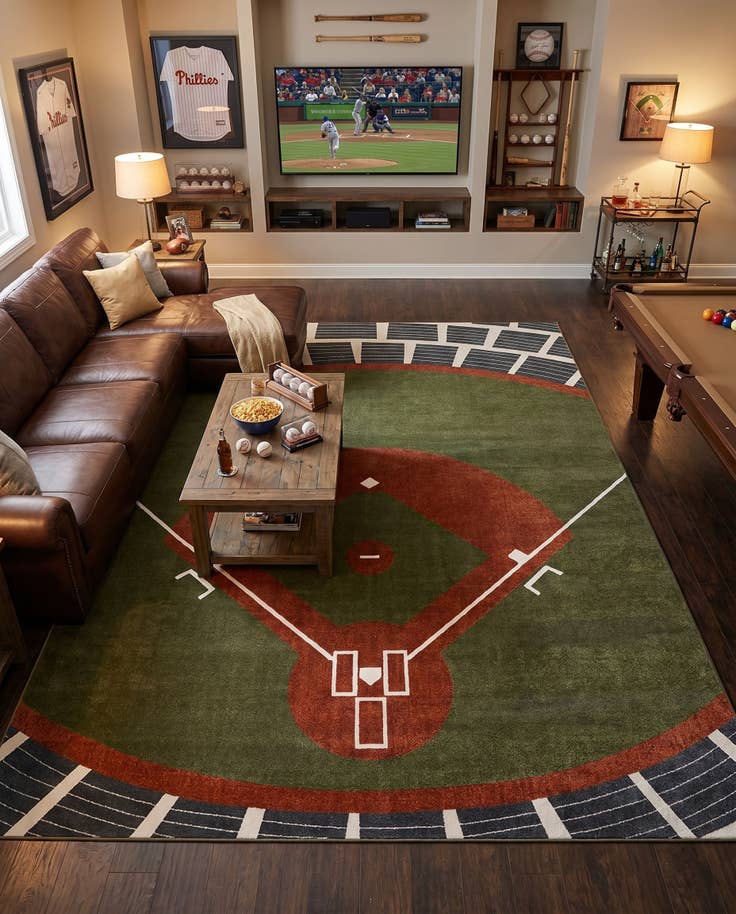 Detail image of 9' x 12' Sports Washable Rug