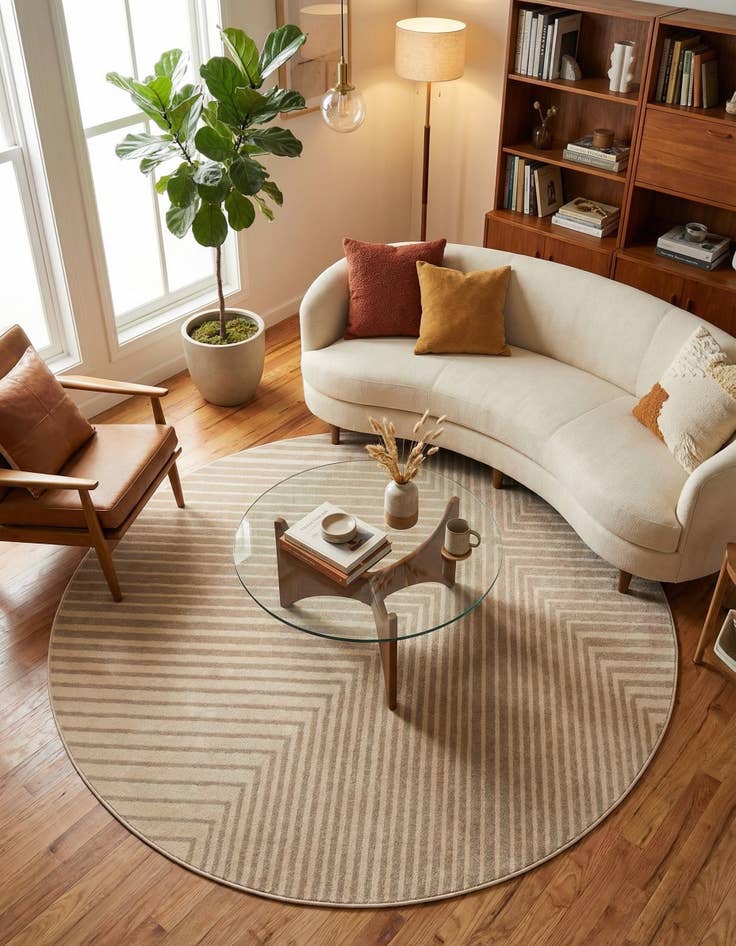 Detail image of 8' x 8' Contour Round Rug