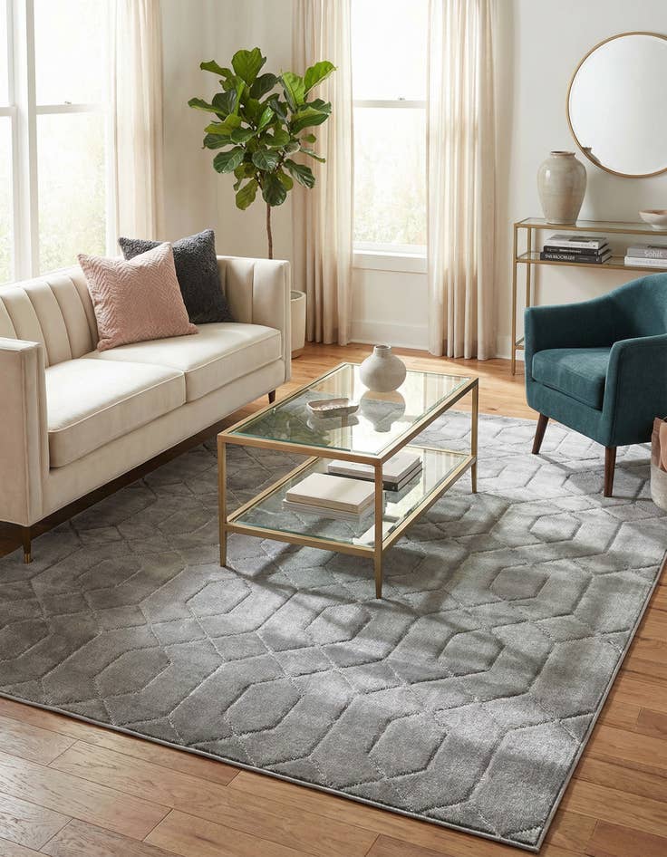 Detail image of 5' 3 x 8' Marilyn Monroe&trade; Glam Trellis Rug