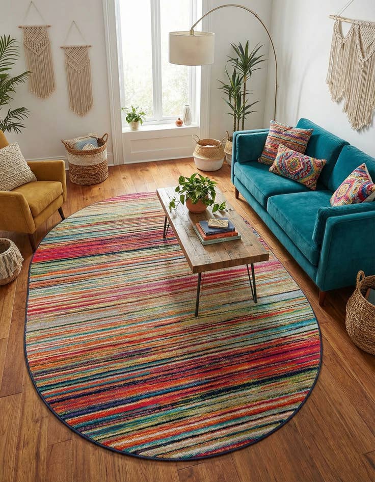 Detail image of 7' 10 x 10' Azalea Oval Rug