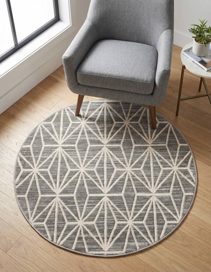 Detail image of Jill Zarin 3' 3 x 3' 3 Uptown Fifth Avenue Round Rug