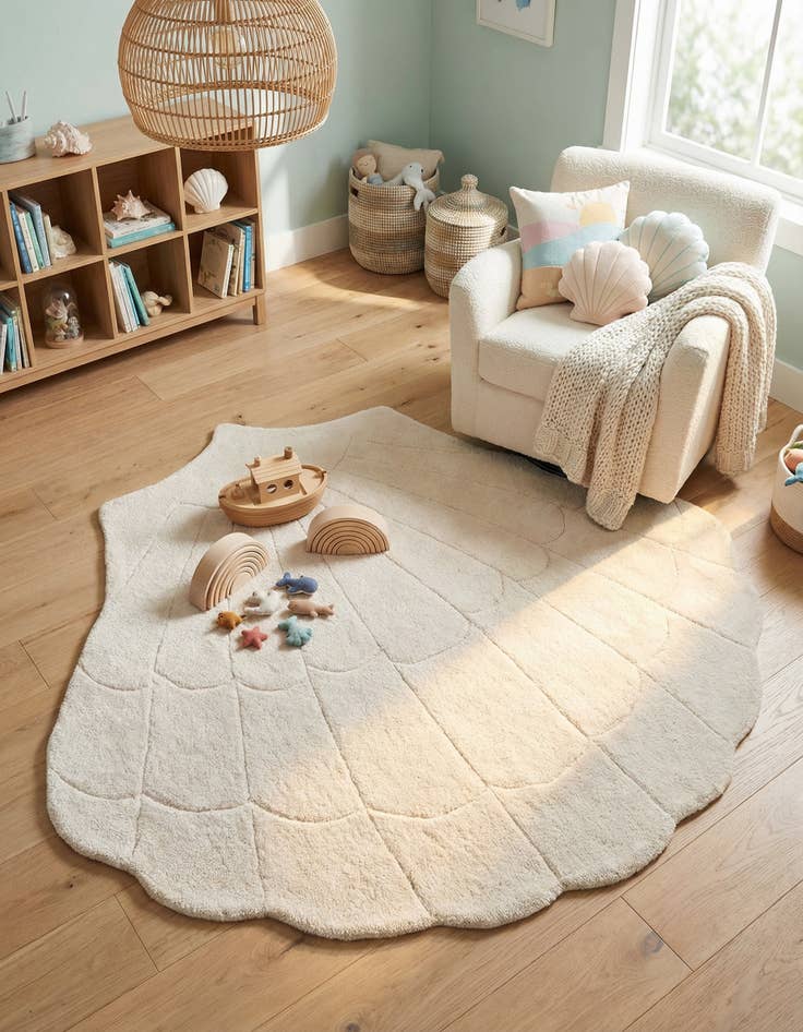 Detail image of 5' 1 x 6' 4 Playtime Kids Wool Freeform Rug