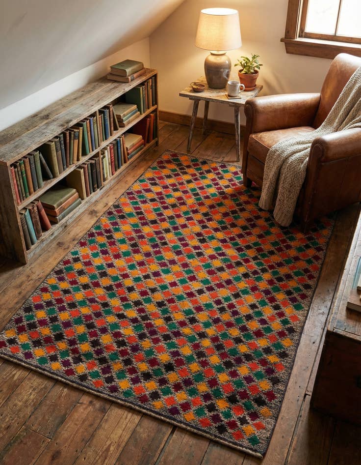 Detail image of 3' 10 x 5' 10 Hand Knotted Balouch Wool Rug