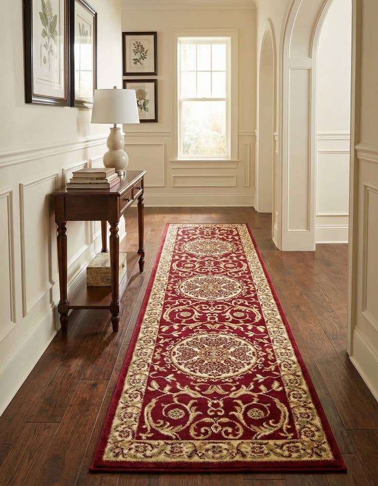 Detail image of 2' 7 x 10' Classic Aubusson Runner Rug