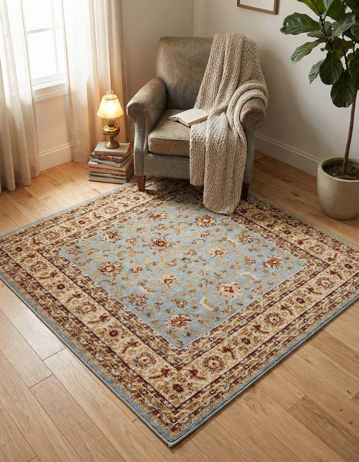 Detail image of 4' x 4' Classic Agra Square Rug