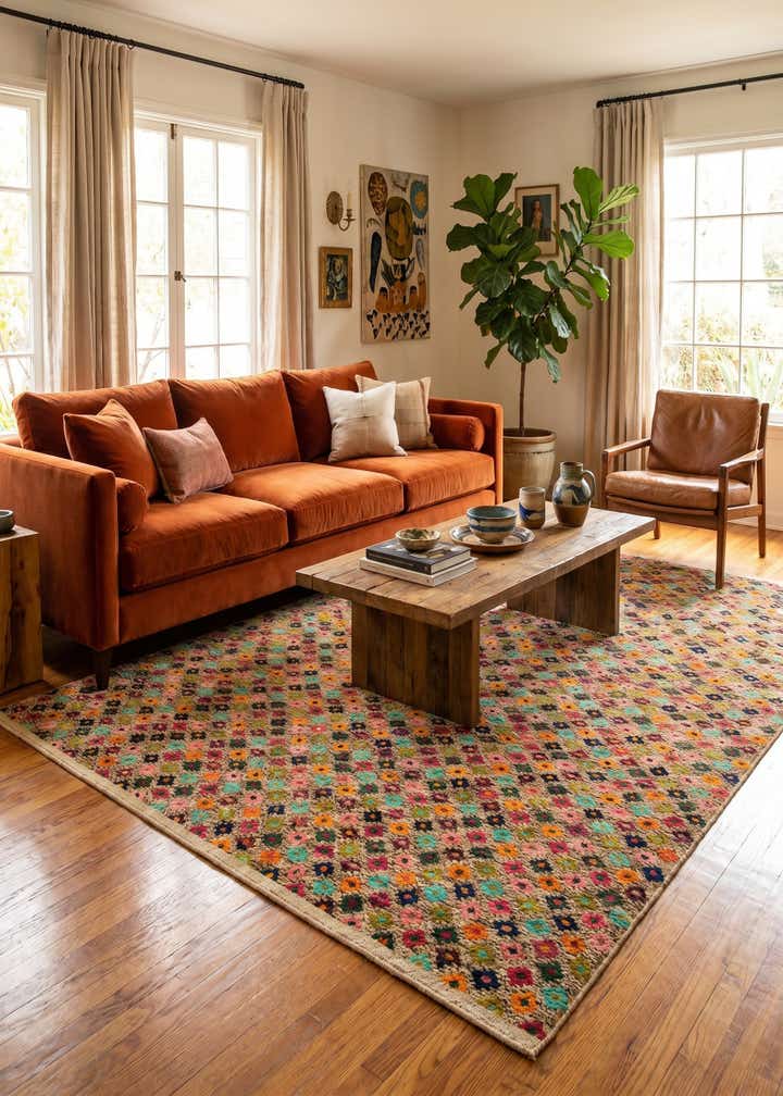 6' 11 x 9' 7 Hand Knotted Balouch Wool Rug