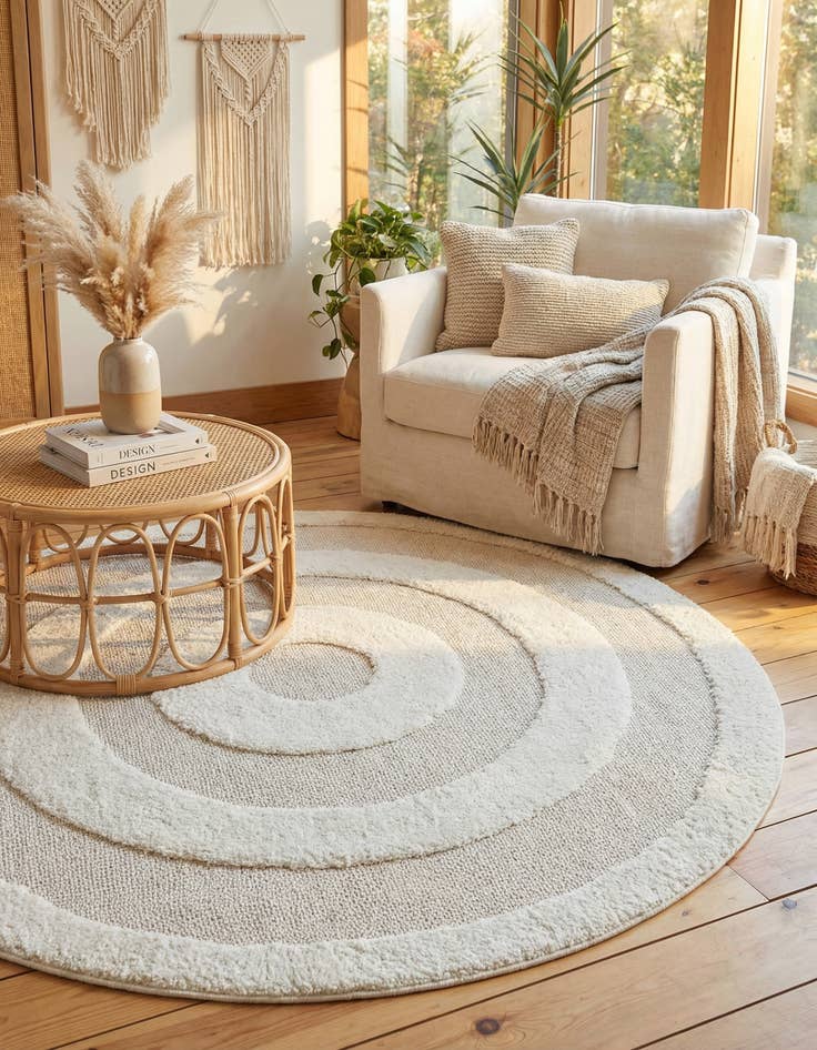 Detail image of 5' 3 x 5' 3 Boho Round Rug