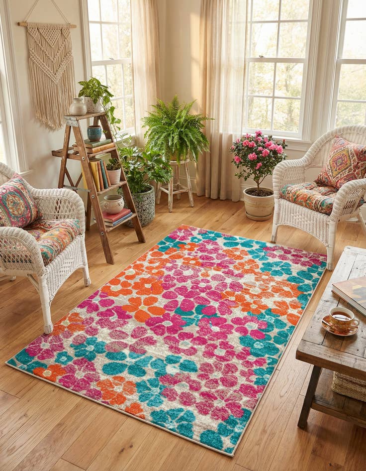 Detail image of  4' x 6' Azalea Rug