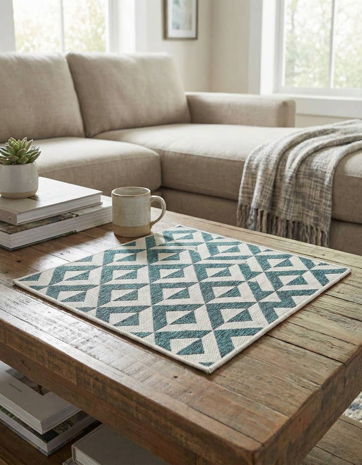 Detail image of 1' 4 x 1' 4 Washable Jill Zarin Napa Indoor / Outdoor Sample Rug